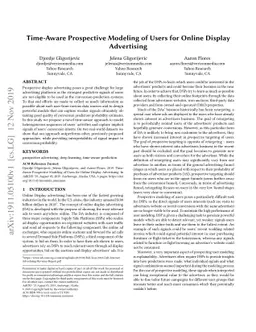 Time-Aware Prospective Modeling of Users for Online Display Advertising