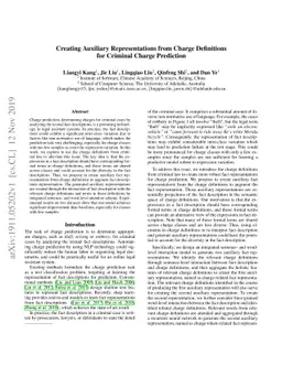 Creating Auxiliary Representations from Charge Definitions for Criminal
  Charge Prediction