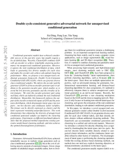 Double cycle-consistent generative adversarial network for unsupervised
  conditional generation
