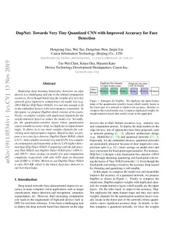 DupNet: Towards Very Tiny Quantized CNN with Improved Accuracy for Face
  Detection