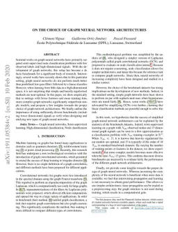 On the choice of graph neural network architectures