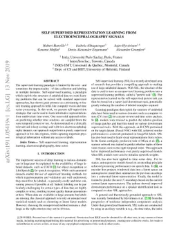 Self-supervised representation learning from electroencephalography
  signals