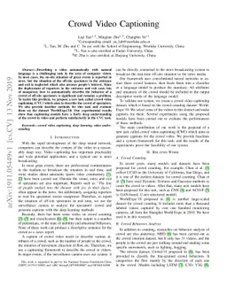 Crowd Video Captioning