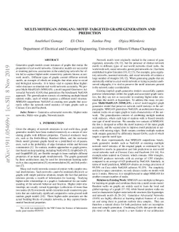 Multi-MotifGAN (MMGAN): Motif-targeted Graph Generation and Prediction