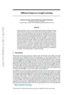 Diffusion Improves Graph Learning
