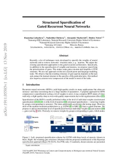 Structured Sparsification of Gated Recurrent Neural Networks