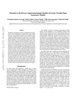 Wavelets to the Rescue: Improving Sample Quality of Latent Variable Deep
  Generative Models