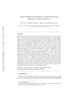 Coarse-Refinement Dilemma: On Generalization Bounds for Data Clustering