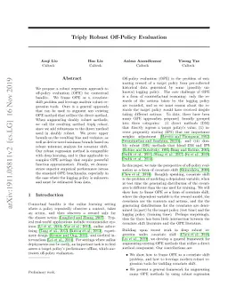 Triply Robust Off-Policy Evaluation