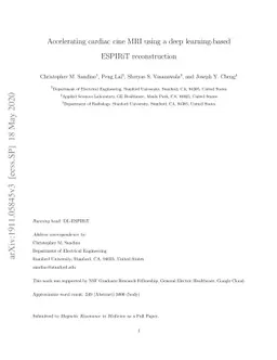 Accelerating cardiac cine MRI using a deep learning-based ESPIRiT
  reconstruction