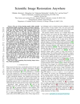 Scientific Image Restoration Anywhere