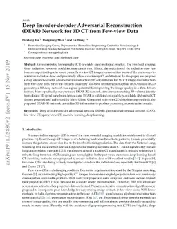 Deep Encoder-decoder Adversarial Reconstruction (DEAR) Network for 3D CT
  from Few-view Data