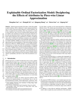 Explainable Ordinal Factorization Model: Deciphering the Effects of
  Attributes by Piece-wise Linear Approximation