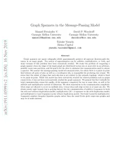 Graph Spanners in the Message-Passing Model