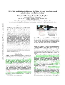 PI-RCNN: An Efficient Multi-sensor 3D Object Detector with Point-based
  Attentive Cont-conv Fusion Module
