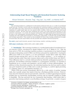 Understanding Graph Neural Networks with Generalized Geometric
  Scattering Transforms