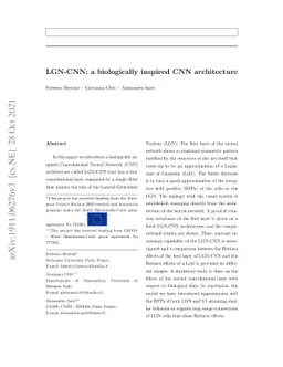 LGN-CNN: a biologically inspired CNN architecture