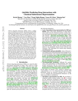 CASTER: Predicting Drug Interactions with Chemical Substructure
  Representation