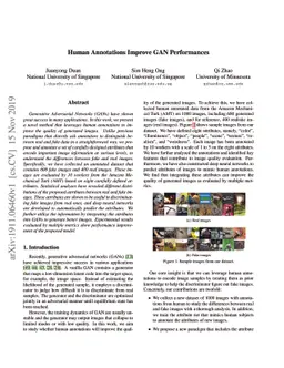 Human Annotations Improve GAN Performances