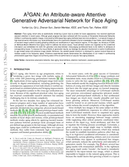 A3GAN: An Attribute-aware Attentive Generative Adversarial Network for
  Face Aging