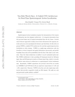 You Only Watch Once: A Unified CNN Architecture for Real-Time
  Spatiotemporal Action Localization