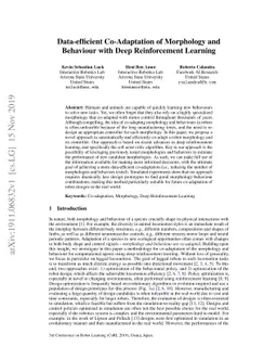 Data-efficient Co-Adaptation of Morphology and Behaviour with Deep
  Reinforcement Learning