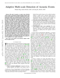 Adaptive Multi-scale Detection of Acoustic Events