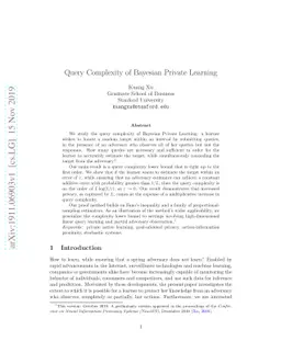 Query Complexity of Bayesian Private Learning