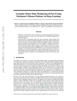 Granular Motor State Monitoring of Free Living Parkinson's Disease
  Patients via Deep Learning