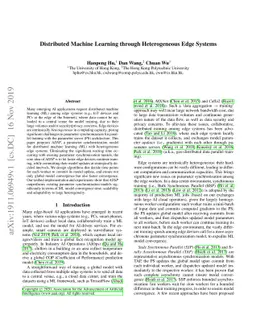 Distributed Machine Learning through Heterogeneous Edge Systems