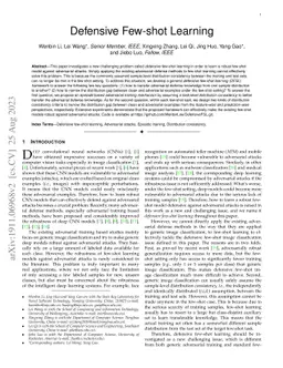 Defensive Few-shot Learning