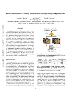 Faster AutoAugment: Learning Augmentation Strategies using
  Backpropagation