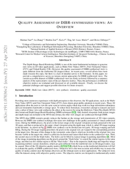 Quality Assessment of DIBR-synthesized views: An Overview