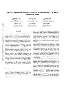 S2DNAS:Transforming Static CNN Model for Dynamic Inference via Neural
  Architecture Search