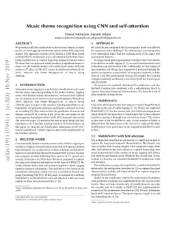 Music theme recognition using CNN and self-attention