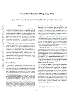Towards the Automation of Deep Image Prior
