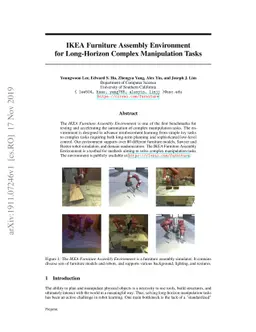 IKEA Furniture Assembly Environment for Long-Horizon Complex
  Manipulation Tasks