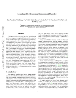Learning with Hierarchical Complement Objective