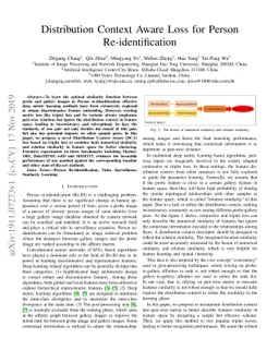Distribution Context Aware Loss for Person Re-identification