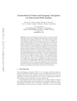 Counterfactual Vision-and-Language Navigation via Adversarial Path Sampling