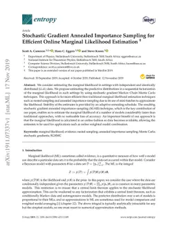 Stochastic Gradient Annealed Importance Sampling for Efficient Online
  Marginal Likelihood Estimation