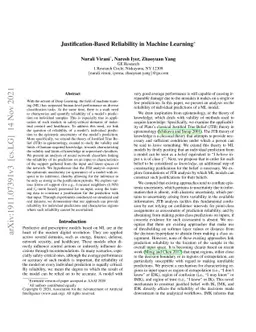 Justification-Based Reliability in Machine Learning