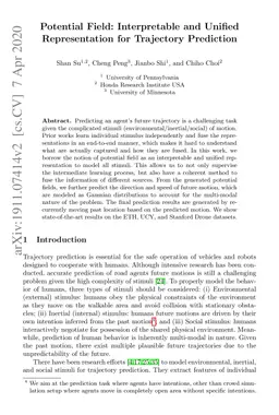 Potential Field: Interpretable and Unified Representation for Trajectory
  Prediction
