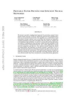 Provable Filter Pruning for Efficient Neural Networks