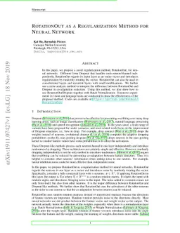 RotationOut as a Regularization Method for Neural Network