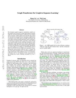 Graph Transformer for Graph-to-Sequence Learning