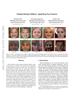 Finding Missing Children: Aging Deep Face Features