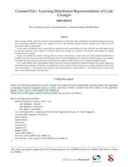 Commit2Vec: Learning Distributed Representations of Code Changes