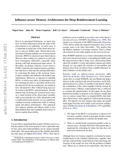 Influence-aware Memory Architectures for Deep Reinforcement Learning