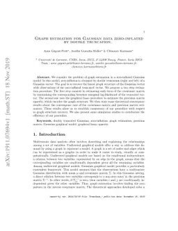Graph estimation for Gaussian data zero-inflated by double truncation